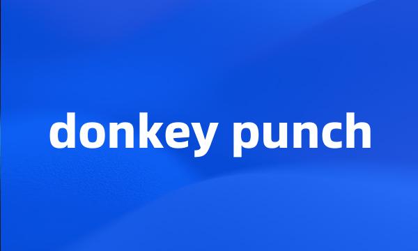 donkey punch