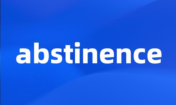 abstinence