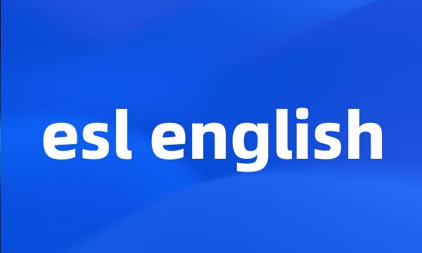 esl english