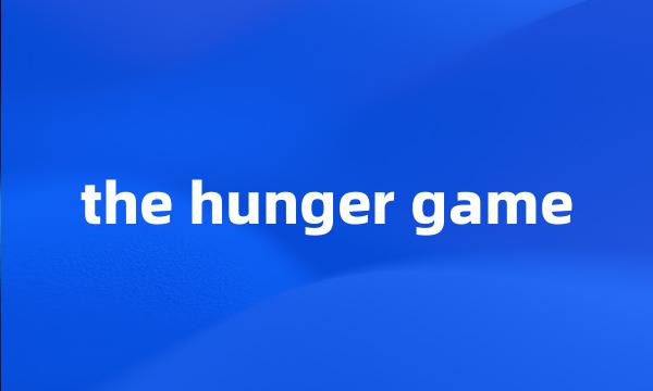 the hunger game