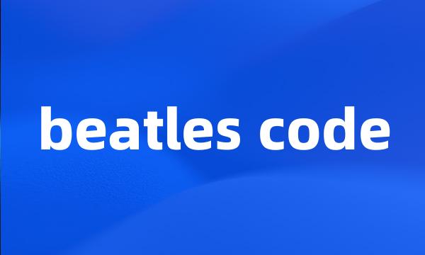 beatles code