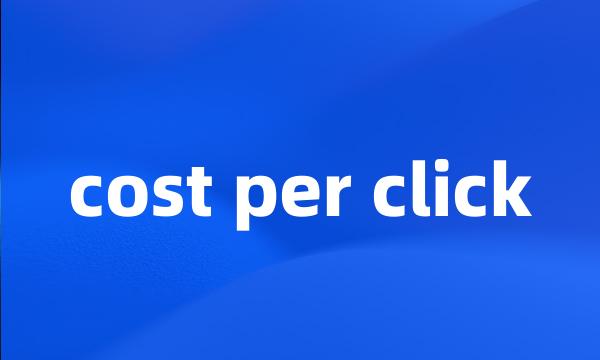 cost per click