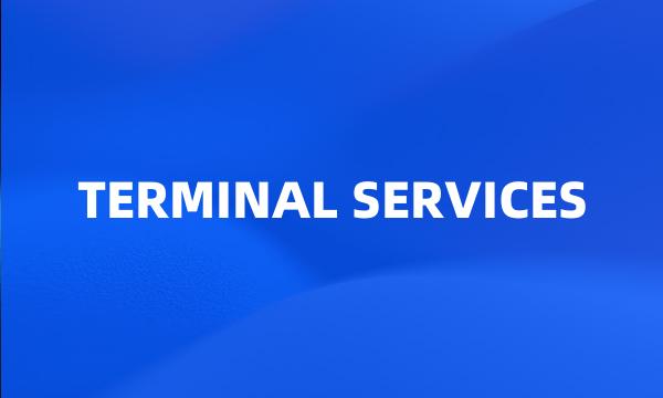 TERMINAL SERVICES