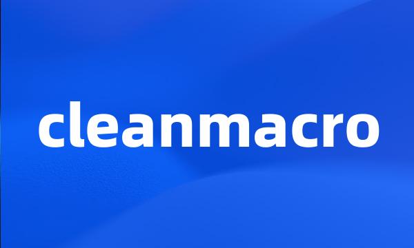 cleanmacro