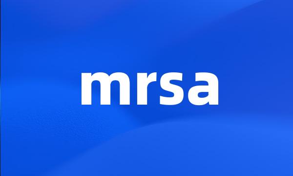 mrsa