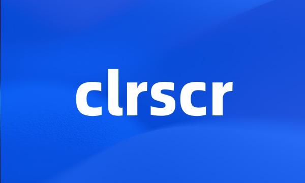 clrscr