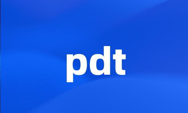 pdt