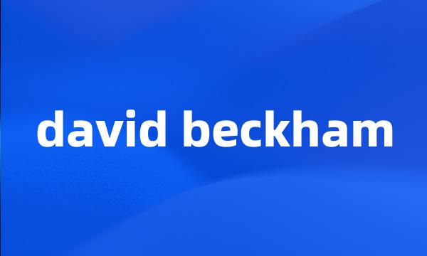 david beckham