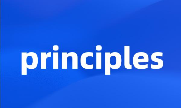 principles