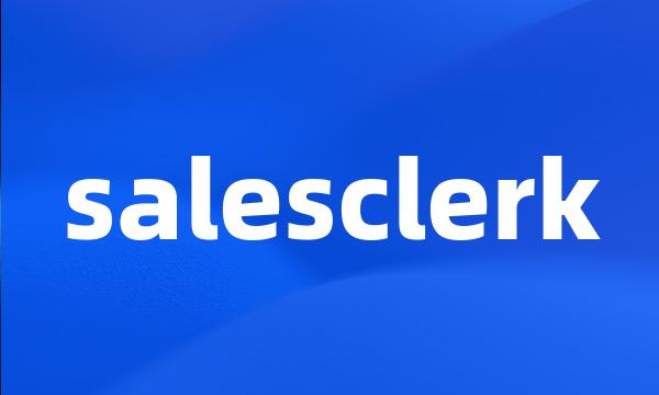 salesclerk