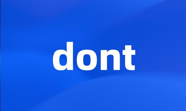 dont