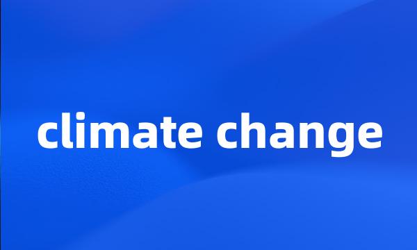 climate change