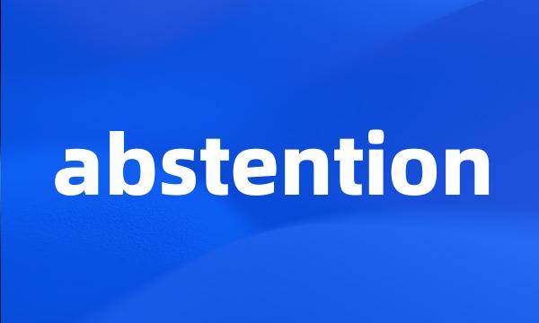 abstention