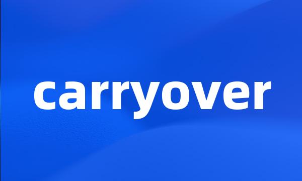 carryover