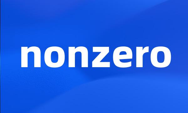 nonzero