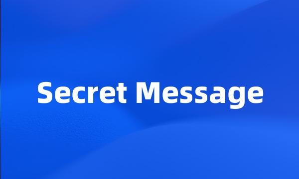 Secret Message