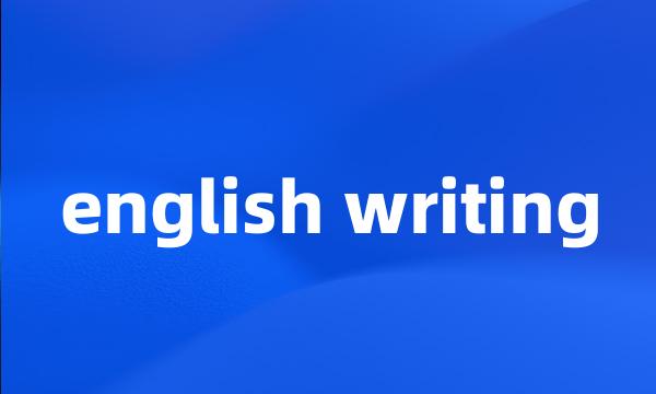 english writing