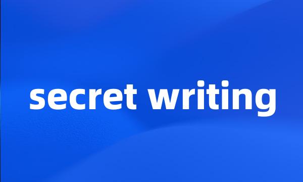 secret writing