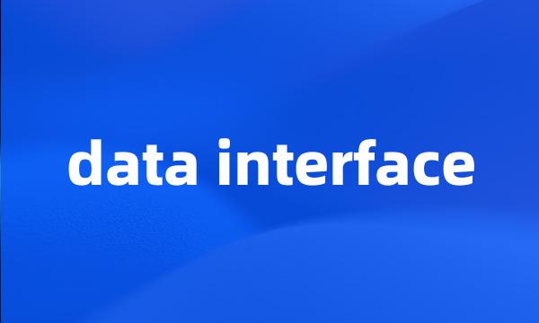 data interface