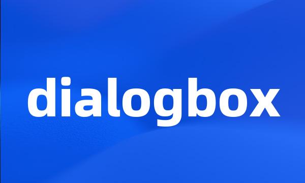 dialogbox