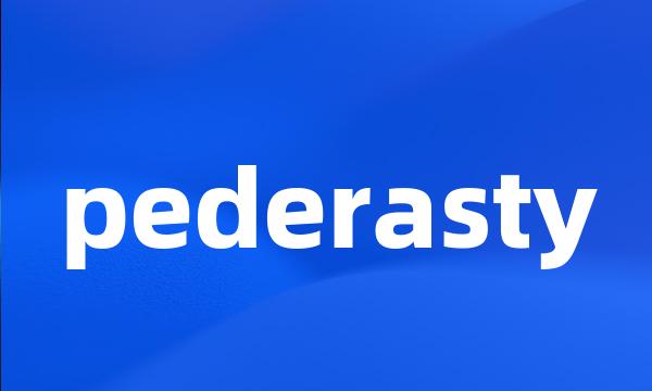 pederasty