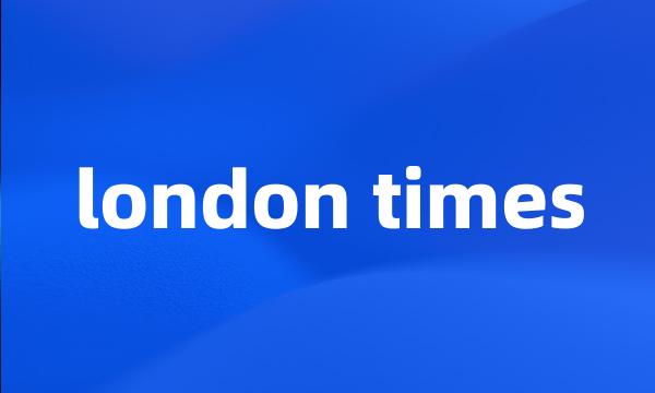 london times