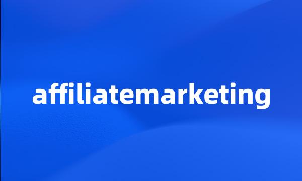 affiliatemarketing