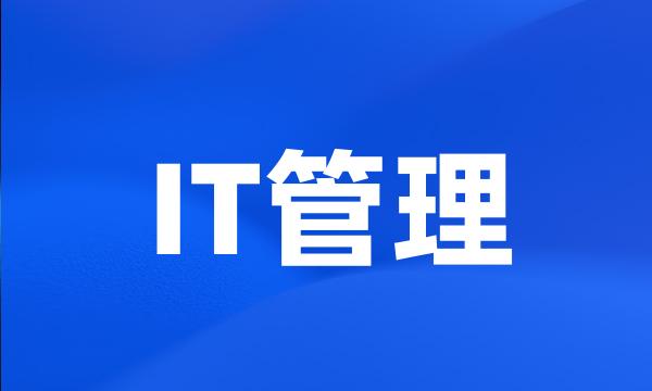 IT管理