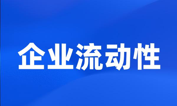 企业流动性