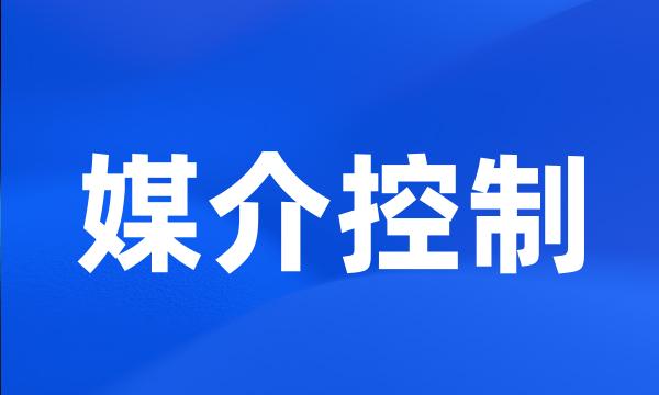 媒介控制