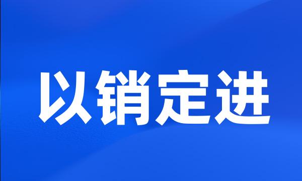 以销定进