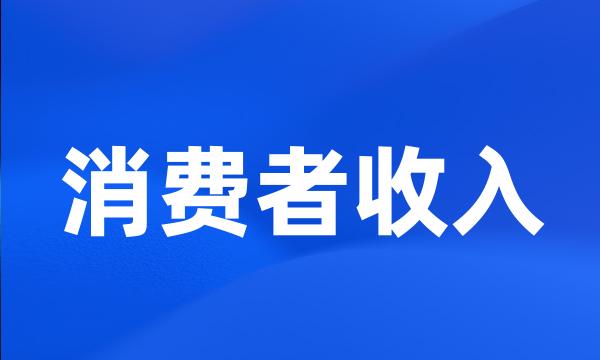 消费者收入