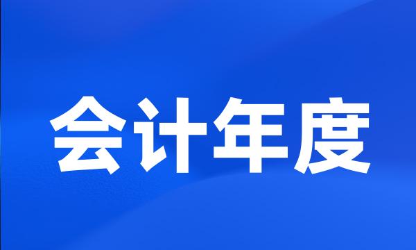 会计年度