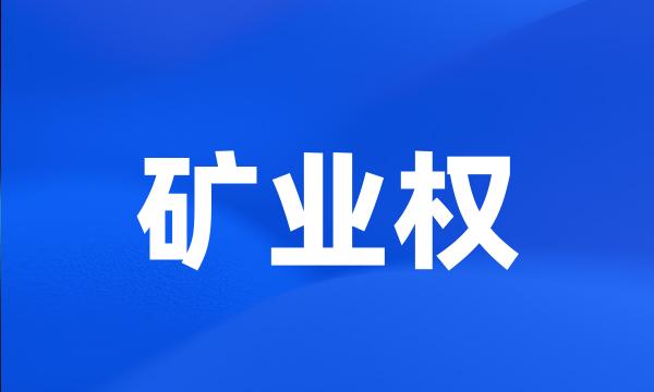 矿业权