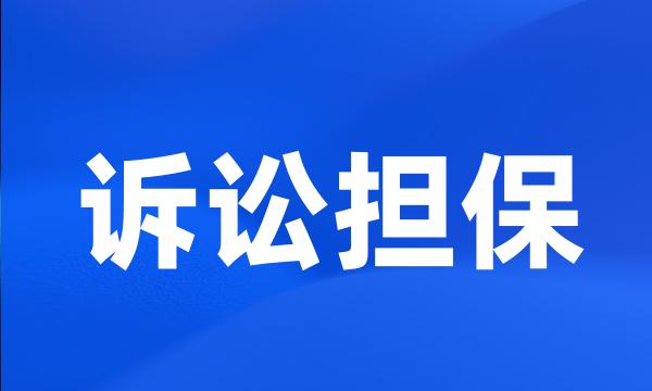 诉讼担保