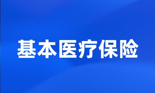 基本医疗保险