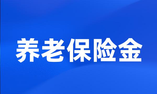 养老保险金