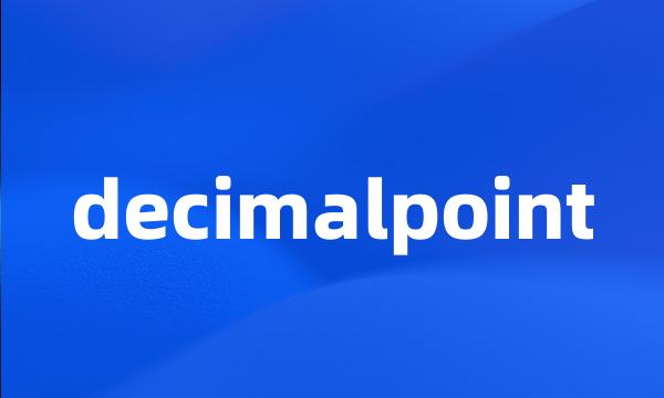 decimalpoint