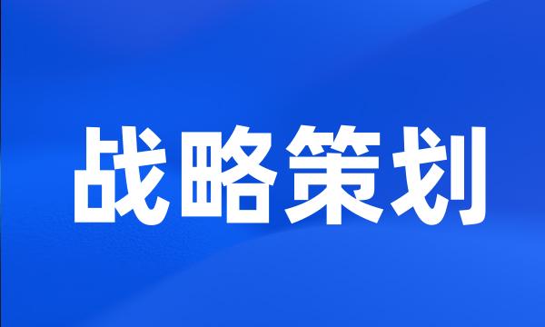 战略策划