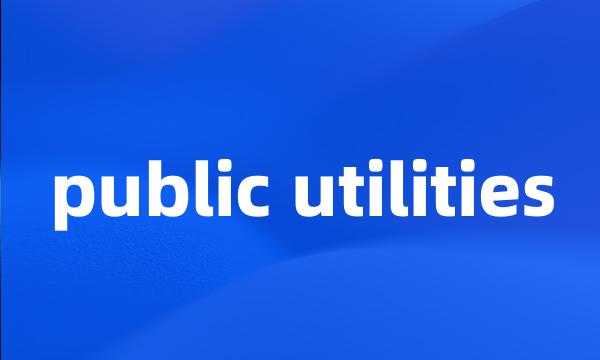 public utilities