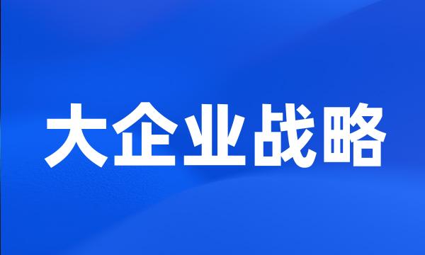 大企业战略