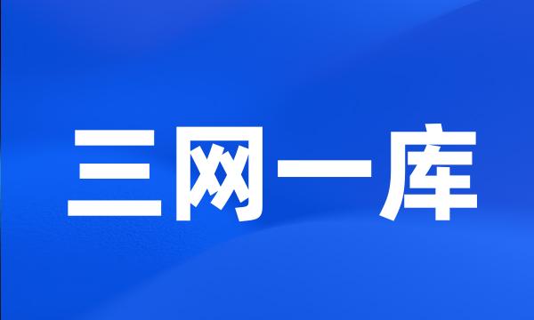 三网一库