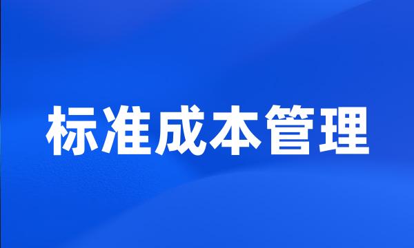 标准成本管理