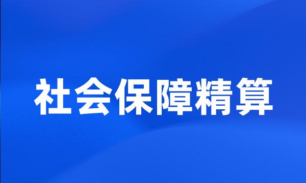 社会保障精算