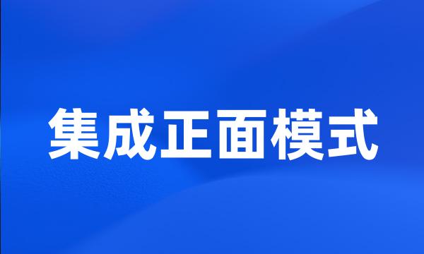 集成正面模式