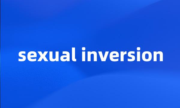 sexual inversion