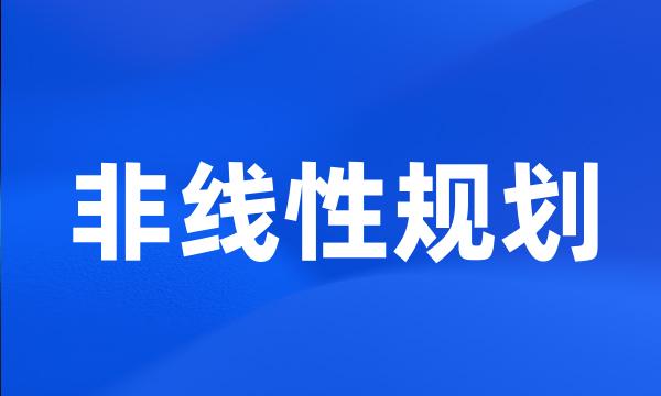 非线性规划