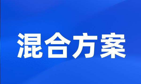 混合方案