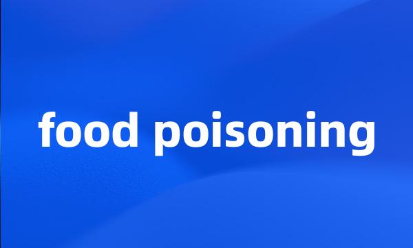 food poisoning