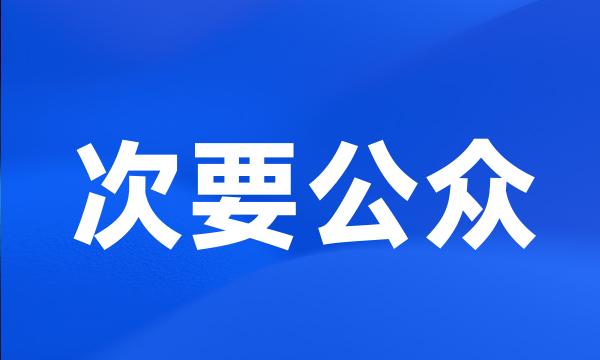 次要公众